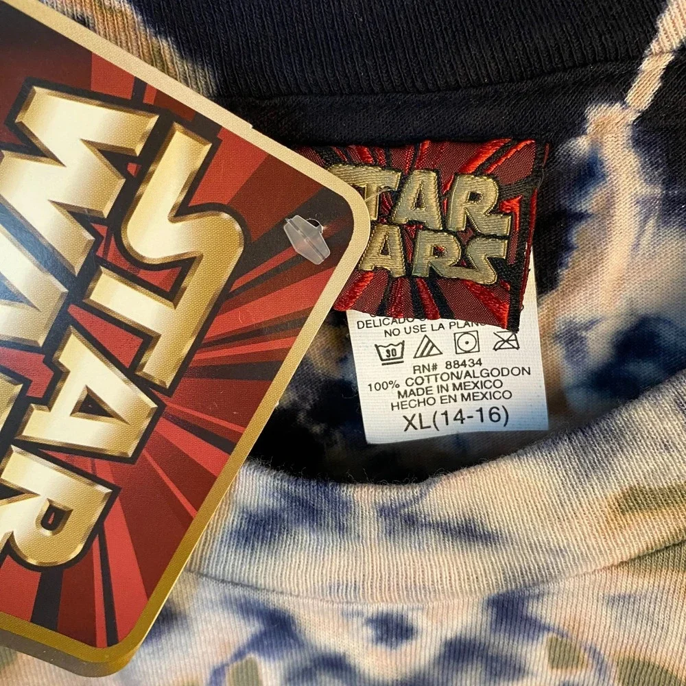 Vintage 1999 Star Wars Darth Maul Tie Dye Shirt Youth XL 14-16 NWT
